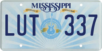 MS license plate LUT337