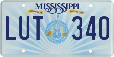MS license plate LUT340