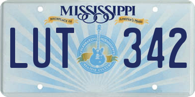 MS license plate LUT342
