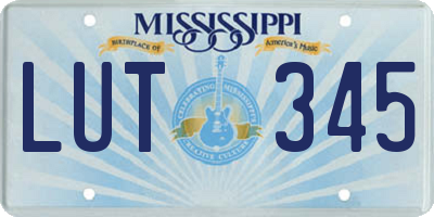 MS license plate LUT345