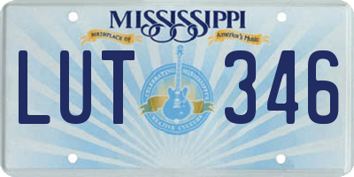MS license plate LUT346