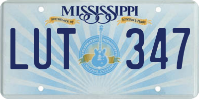 MS license plate LUT347