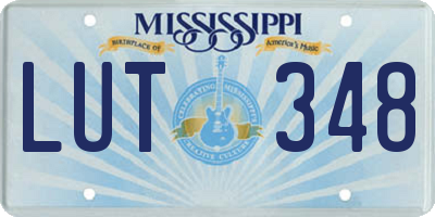 MS license plate LUT348