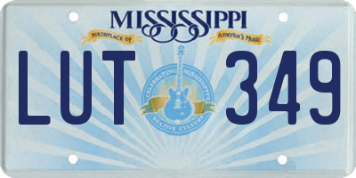 MS license plate LUT349