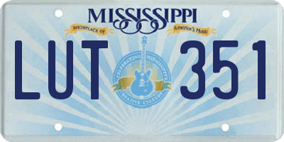 MS license plate LUT351