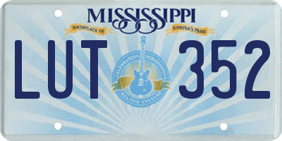MS license plate LUT352