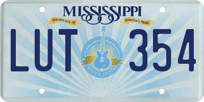 MS license plate LUT354