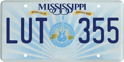 MS license plate LUT355