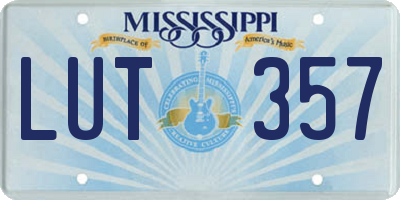 MS license plate LUT357