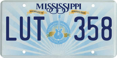 MS license plate LUT358