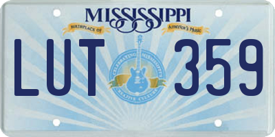 MS license plate LUT359