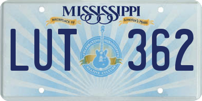 MS license plate LUT362