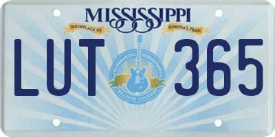 MS license plate LUT365