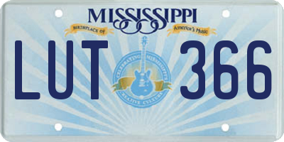 MS license plate LUT366