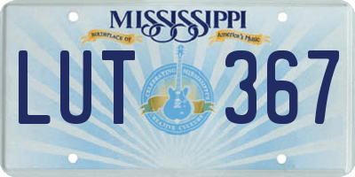 MS license plate LUT367