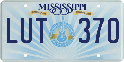 MS license plate LUT370
