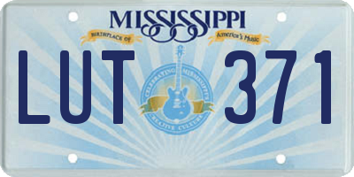 MS license plate LUT371
