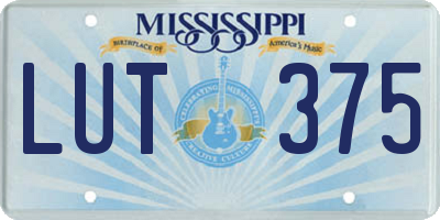 MS license plate LUT375