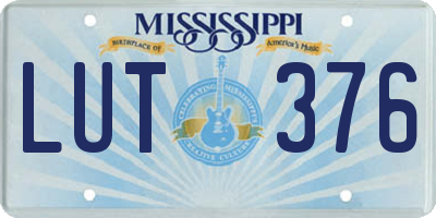 MS license plate LUT376