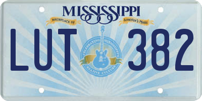MS license plate LUT382
