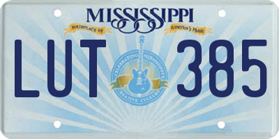 MS license plate LUT385