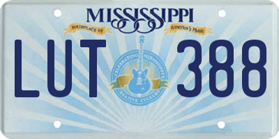 MS license plate LUT388