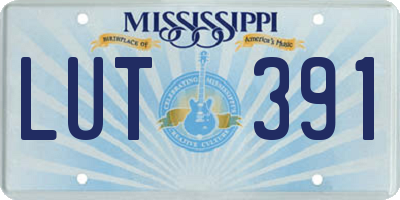 MS license plate LUT391