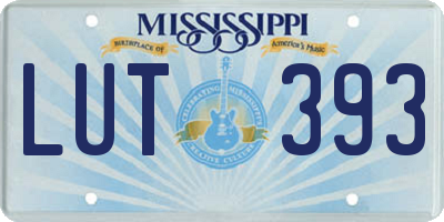 MS license plate LUT393