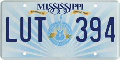 MS license plate LUT394