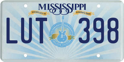 MS license plate LUT398