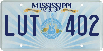 MS license plate LUT402
