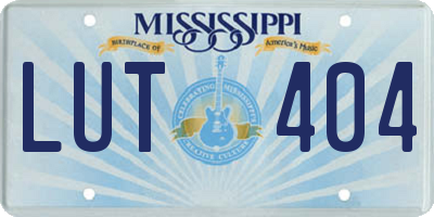 MS license plate LUT404