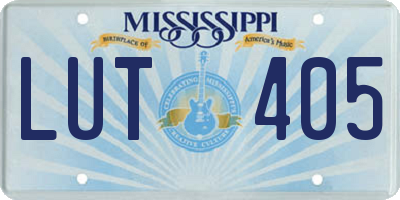 MS license plate LUT405