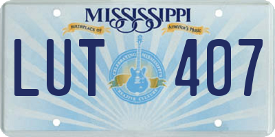 MS license plate LUT407