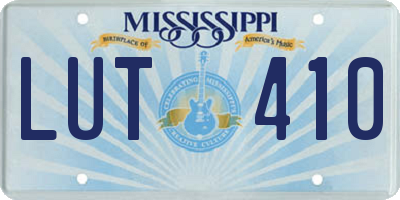 MS license plate LUT410