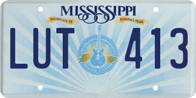MS license plate LUT413
