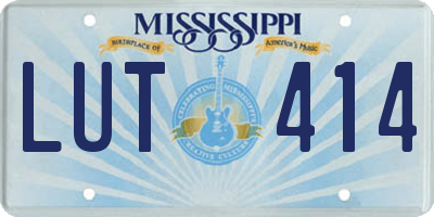 MS license plate LUT414