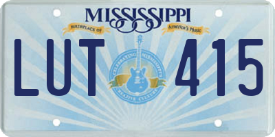 MS license plate LUT415