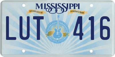 MS license plate LUT416