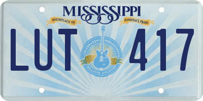 MS license plate LUT417