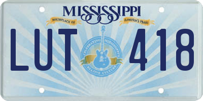 MS license plate LUT418