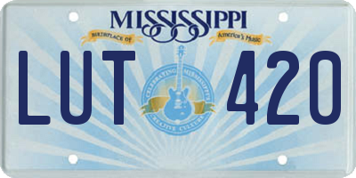 MS license plate LUT420