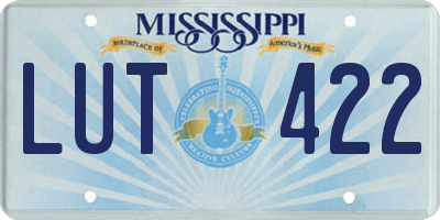 MS license plate LUT422