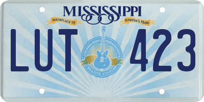 MS license plate LUT423