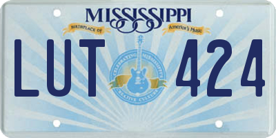 MS license plate LUT424