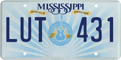 MS license plate LUT431