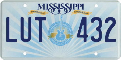MS license plate LUT432