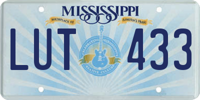 MS license plate LUT433