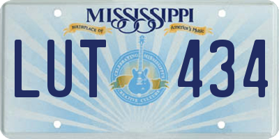MS license plate LUT434