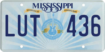MS license plate LUT436